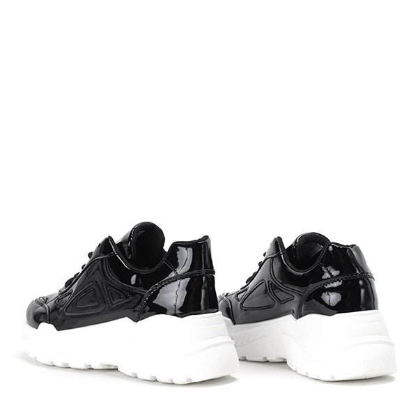 Black lacquered Holly sports shoes - Footwear 1