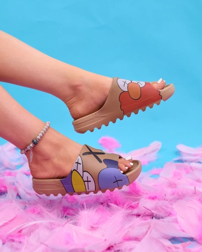 Royalfashion Gold-brown women's Elmino flip-flops