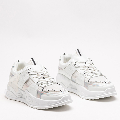White Toshian women's sports sneakers - Footwear