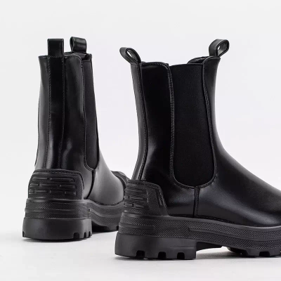 OUTLET Black women's high boots Norvis - Footwear