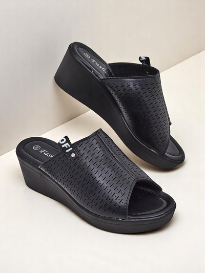 Royalfashion Women's Luna Wedge Heel Mules