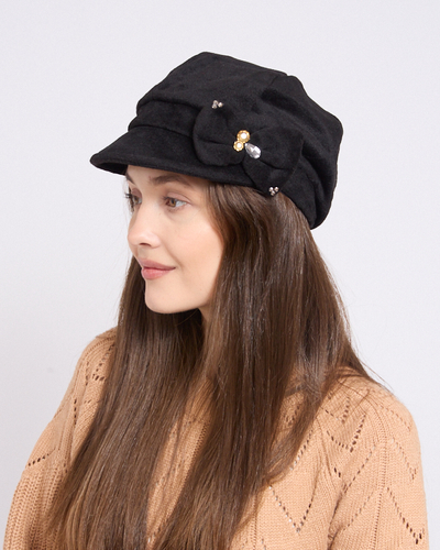 Royalfashion Women's beret with bow