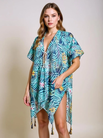 Парео Helene Tropica Royalfashion до колена – цветное пляжное платье