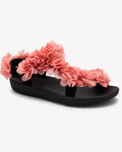 Royalfashion Coral women's sandals with flowers Alferroy