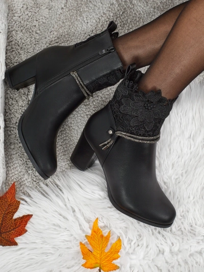 Botki Luna Negri Eleganti con Denta