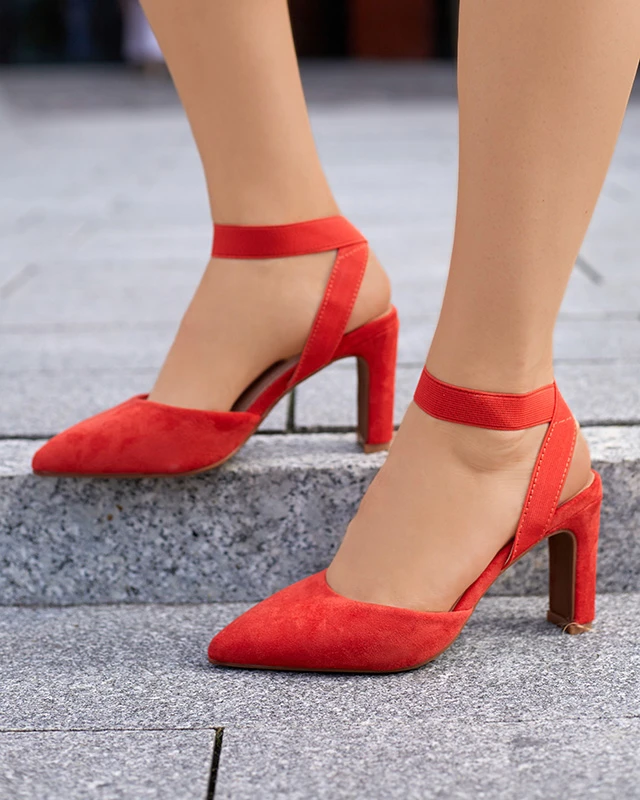 Orange sandals on the post Brossi - Shoes