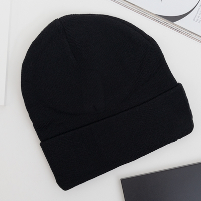 Black beanie with a patch - Accessories