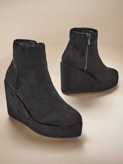 Royalfashion Women's Wedge Ankle Boots Sieffa