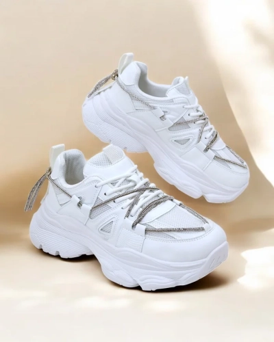 Royalfashion Women's Sneakers on a Thick Sole Reterri