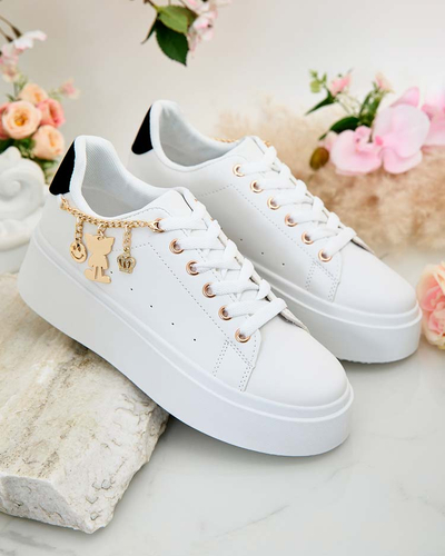 Royalfashion Women's sporty sneakers with Gones embellishment