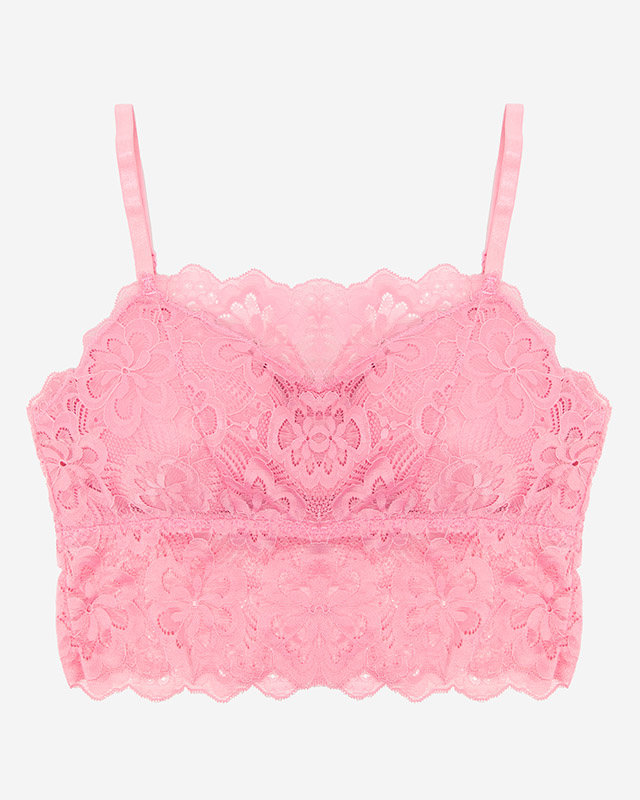 Women's pink lace bralette - Underwear