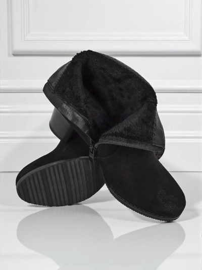 Women's eco-suede heeled ankle boots Crimson Dusk