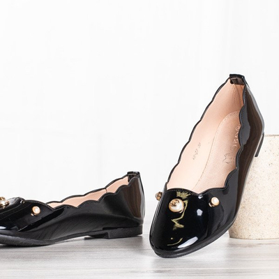 Black ballerinas with Kassy decorations - Footwear