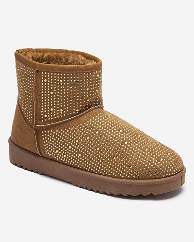 Women's snow boots with camel cubic zirconias Rudis - Footwear