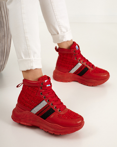 Red Hasmali Women's Sports Sneakers - Footwear