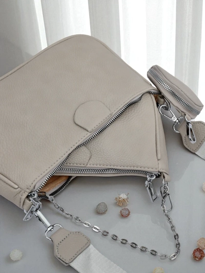 Arete MultiSet Women's Handbag Eco-Leather Dove Gray, 3-in-1 Elegance