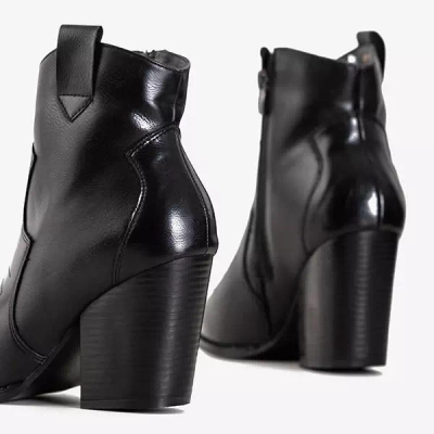 OUTLET Black women's cowboy boots Selina - Footwear
