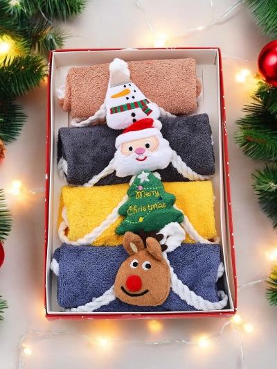 Royalfashion Holiday set of towels Happy Xmas