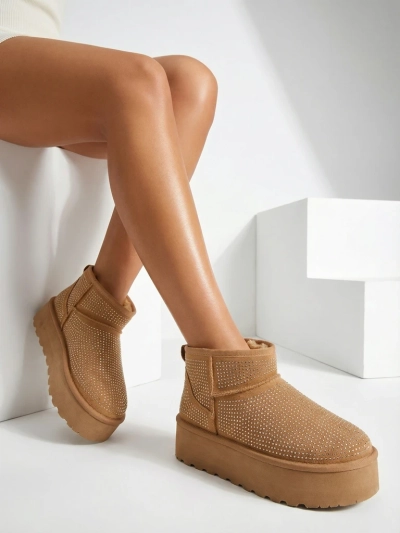 Royalfashion Beige sieviešu sniega zābaki a'la UGGs Corob