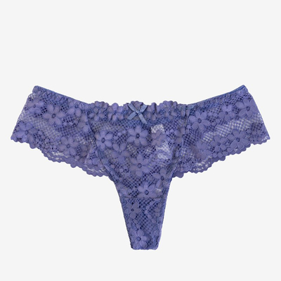 Ladies' purple lace thong - Underwear