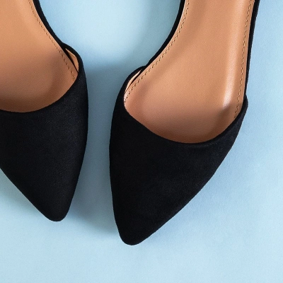 OUTLET Black women's ballerinas with flat heels Dilerma - Shoes