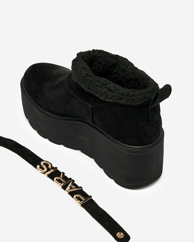 Royalfashion Black women's boots a'la snow boots with ornament Parisela