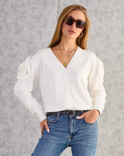 Женский свитер с расстегнутыми пуговицами Royalfashion