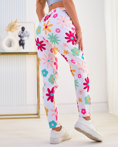 Royalfashion Women's floral fabric pants