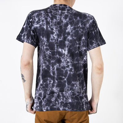 Black cotton t-shirt for men with print - Clothing