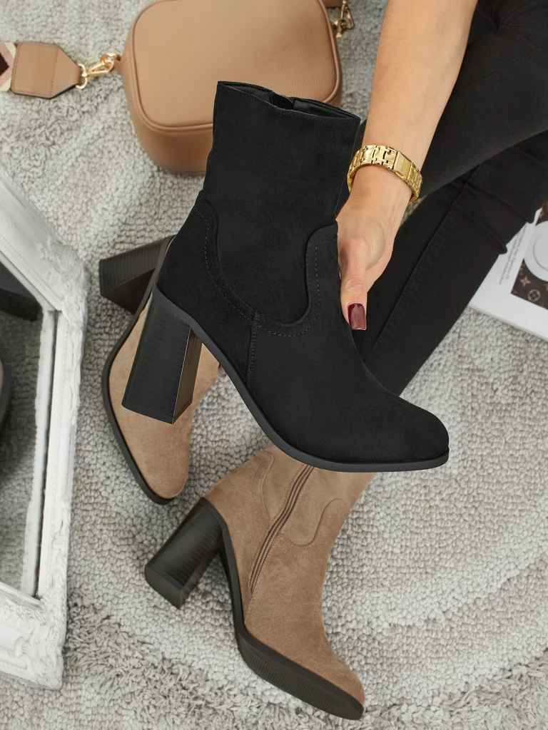 Ankle bot meri eco-suede long stiletto heel Rune Fast