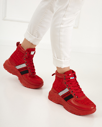 Red Hasmali Women's Sports Sneakers - Footwear