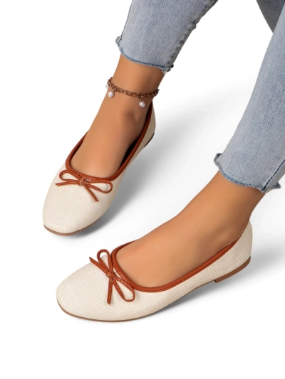 Royalfashion Women's ballet flats with glitter and a bow Aramie