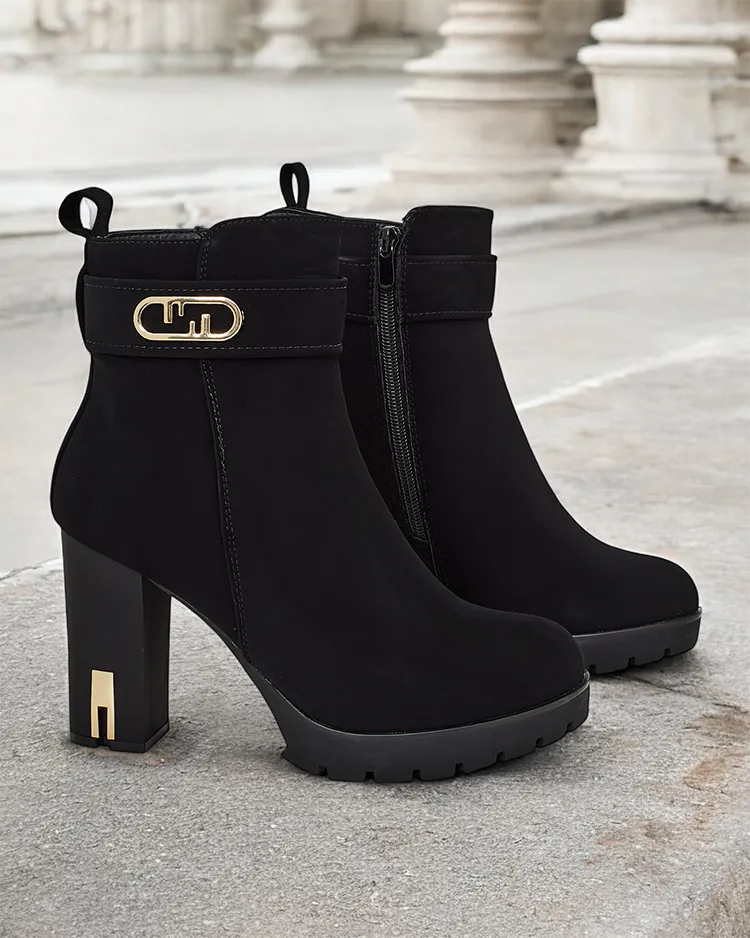 Royalfashion Women's ankle boots on a wedge heel Effe