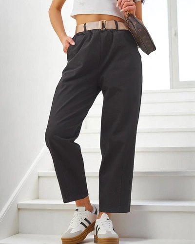 Royalfashion Cotton straight women’s fabric trousers