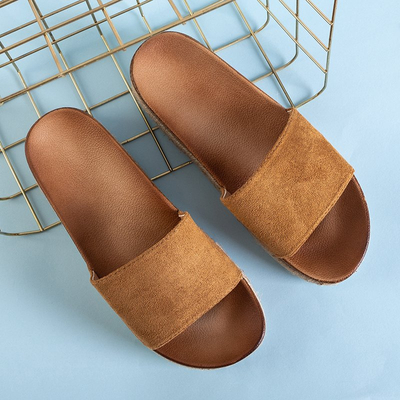 Women's platform sandals in camel Kosali - Footwear