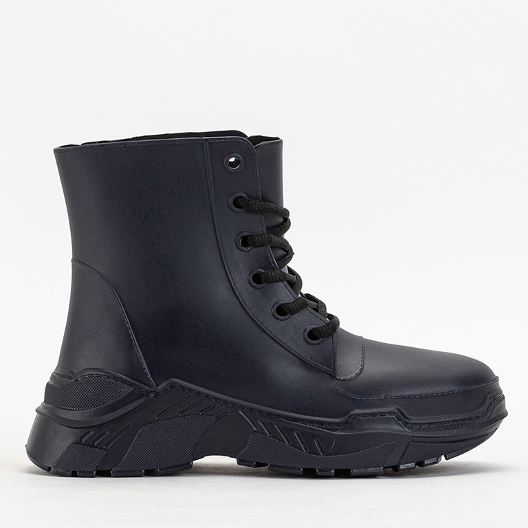 Navy blue women's boots a'la rubber boots Aiax - Footwear