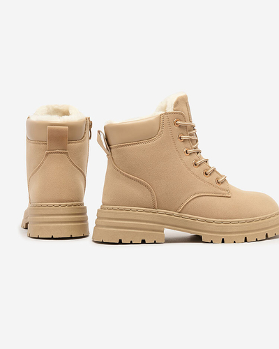 Royalfashion Светло-коричневые женские утепленные сапоги-трапперы Radoras