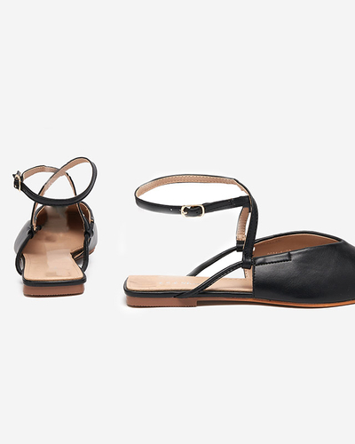 Sandales a'la balerīna melnā krāsā Talio- Shoes