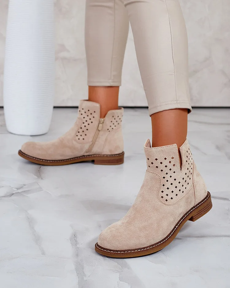 Royalfashion Светло-коричневые женские сапоги Rito