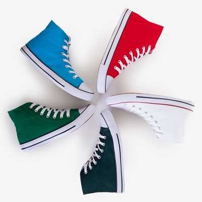 Green men's high-top sneakers Mishay - Footwear