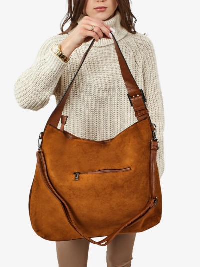 Torebka damska shopper eko zamszowa Donenn