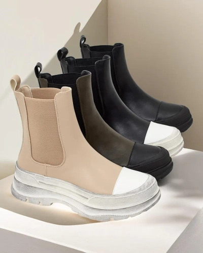 Royalfashion Women's Slip-on Boots Anerr