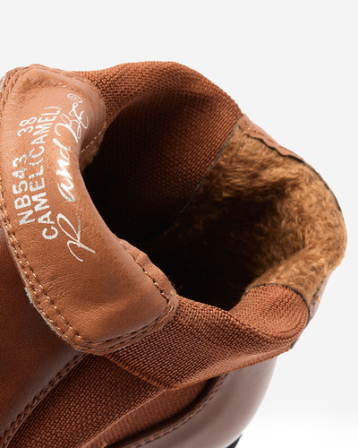 Royalfashion Melni sieviešu zābaki a'la sztyblety ar rotājumiem Ederte