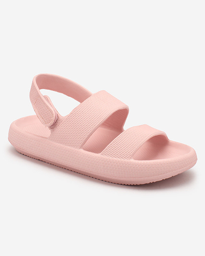 Royalfashion Spilgti rozā bērnu gumijas sandales ar līmplēvi Flexi Steps