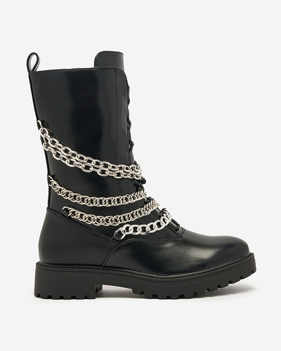 Royalfashion Sieviešu bagger zābaki melnā krāsā Goserre