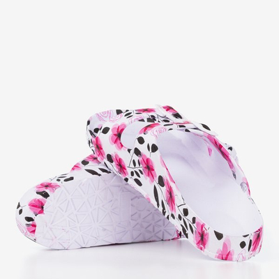 White - fuchsia rubber flip-flops Lito - Footwear 1