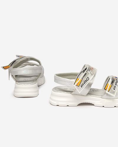 Royalfashion White children's Velcro sandals Keris