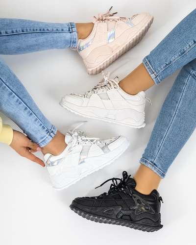 White Toshian women's sports sneakers - Footwear