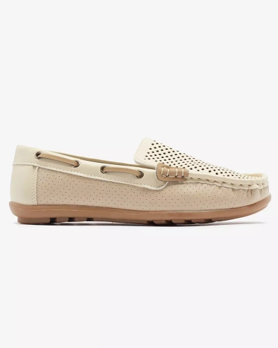 Beige openwork children's moccasins Nedda - Footwear