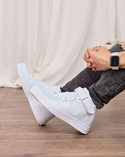 Royalfashion Sporta vīriešu augstpapēžu kedas baltā krāsā Detocci